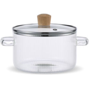 Nồi Nấu Ăn Bằng Kính Chịu Nhiệt 1.6L Có Nắp Nồi Trong Suốt Hai Quai Cầm Thân Thiện Với Môi Trường Dụng Cụ Nấu Ăn Nồi Súp