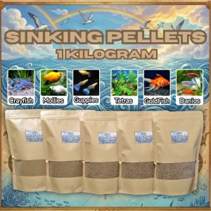 TATEH PREMIUM PO1 PO2 PO3 PO4 PO5 SINKING PELLETS Fish Crayfish Food 250g 500g 1kg Ziplock Pouch (Repacked)