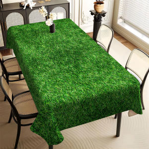 VIKAMA Artificial Grass Tablecloth Waterproof Grass Design Picnic Party Garden Coffee Table Dining Table Home Decor