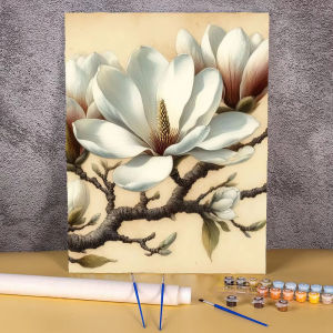 DIY Painting By Numbers HandPainted Oil Painting Lily Flowers Landscape Picture Paint Drawing on Canvas Home Decor Art Gift