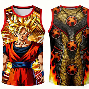 Bandai | New Japanese Anime "Dragon Ball Z" Special Edition Basketball Jerseys for Mens Casual Wear Childrens Basketball Jerseys