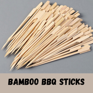 [100 Pcs] Teppo Gushi Bamboo Stick Skewer Oden Stick Burger Stick BBQ Fruit Stick Lidi Bambu 9cm/12cm/15cm/18cm/20cm竹签肉签