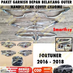 Paket Lengkap Fortuner 2016 2018 2021 2024 2025 2026 Smartkey GR SPORT Garnish Depan Belakang Outer Handle Tank Cover Chrome