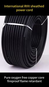 Sheathed Aluminum Black Three Core 1.5 2.5 4 6 Square Flexible Wire Multi Strand Cable Power Cord