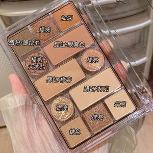 Affordable 12-Color Eyeshadow Palette Pearl Shimmer Earth Tones for Students Women Ins Super Popular New Model Phylar Beauty Tool