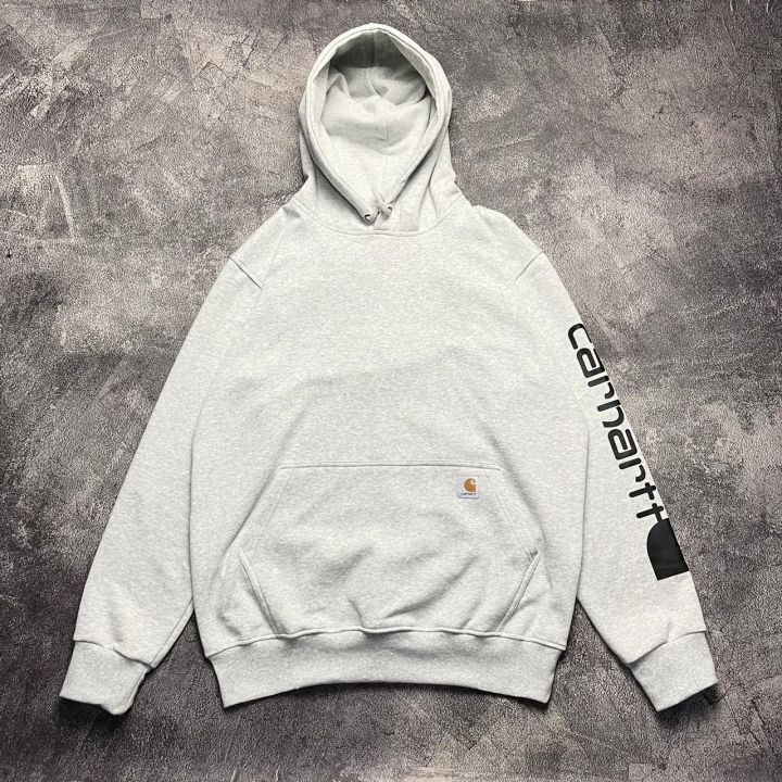 hoodie carhartt spell out abu Hoodie Katun Unisex All Seasons