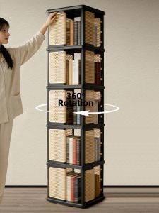 360 Degree Rotating Vintage Bookshelf