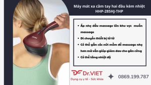 Máy mát xa cầm tay hai đầu kèm nhiệt HHP-285HJ-THP