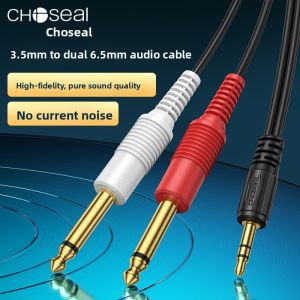 Choseal | 3.5mm to Dual 6.5mm Audio Cable Splitter for Laptop Amplifier Speakers