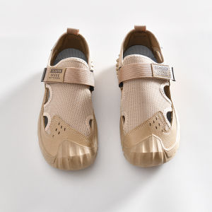 Mens Lightweight Breathable Outdoor Sports Casual Shoes Hollow out Mesh Design Summer Fashionable Slip-On round Toe Rubber Sole