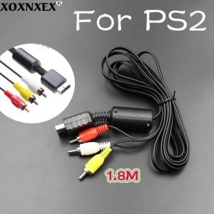 1.8M AV Audio Video RCA Cable For PS2 PS1 Game Console 3RCA Composite TV Lead Cord ForPS 2/ 1