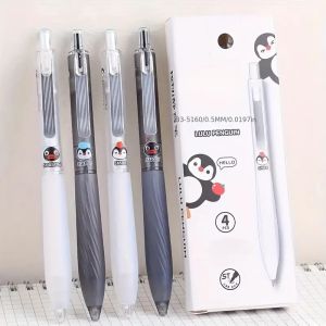 4pcs Penguin Gel Pens 0.3Mm Fine Tip Smooth Writing Durable And Comfortable Suitable for Office And Study Use
