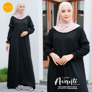 Gamis Avanti Dress Pakaian Wanita Muslimah Dewasa Bahan Airflow Premium