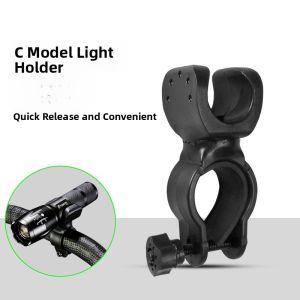 Mountain Bike Light Bracket Clamp Bicycle Torch Fixed Bracket Sound Support Single Bike Light Clip Electric Motorcycle Riding