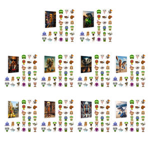 Welcomehome 24 PCS Tung Tung Sahur Italian Brainrot Pendant Figure Ornament Collectable Figurine Set for Creative Desktop Decoration