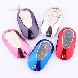 MOOGU Mercedes Benz A B C E S Class GLA GLB GLC GLE 2022-2025 TPU 360 Full Protection Car Key Keyless Remote Cover