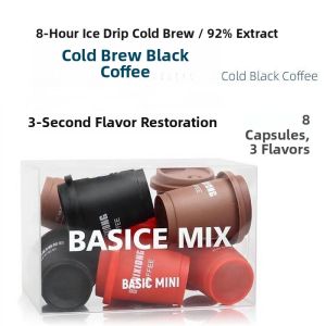 Cold Brew Black Coffee Capsules Instant Soluble American Pure Bitter Mini Can Frozen Dry Concentrated Liquid Substitute