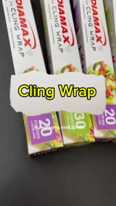 JsDiamax Food Wrap Film / Food Wrap Cling Film/PE Plastic Food Wrap Cling Film / Food Wrap/ (30cmX20m / 30cmX30m)