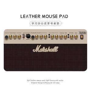Extra Large Leather Mousepad Marshall Speaker Style Premium Feel Computer Desk Mat Home Office Keyboard Mat Work Station