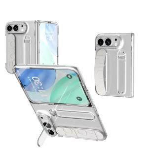 szhaiyu | For iPhone DuoLuxury Wrist Band Holder Phone Case With Screen Protector Film Tempered Glass Shockproof Kickstand Cover Funda