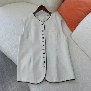 Huiyige Fall and Winter Womens Sleeveless Cotton and Linen Vest Mid-Length Vest K-style Retro Work Clothing Vest Outwear