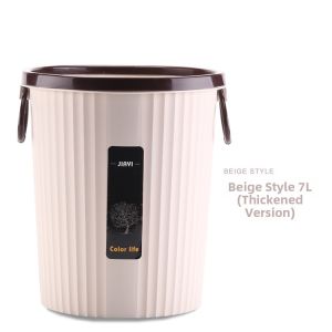 European Style Large Size Kitchen Trash Can Hotel Restaurant Commercial Office Paper Waste Basket Bin without Lid Household