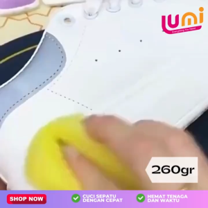 White Shoes Cleaner + Spons Krim pemutih Pembersih sepatu 120g/ Dapat Digunakan Untuk Membersihkan Noda Dengan Cepat