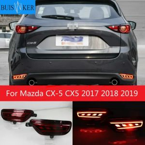 2Pcs For Mazda CX-5 CX5 2017 2018 2019 LED Rear Reflector Taillight Fog Lamp Rear Bumper Light Brake Light Turn Signal Lamp