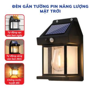 đèn gắn tường gắn cổng sử dụng năng lượng mặt trời cảm biến bật tắt khi có người đi qua chống nước chịu nhiệt và bền bỉ