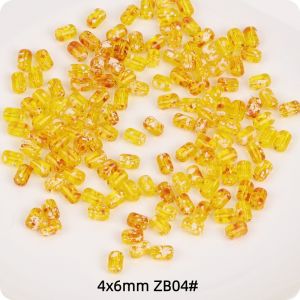 4x6mm Transparent Color Picasso Beads Special-Shaped Glass Beads DIY Glass Beads Beads Hand-Woven Loose Beads Accessories