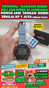 JAM TANGAN DIGITEC ORIGINAL - JAM DIGITEC DG-5201TGY JAM DIGITEC DG5201 JAM DIGITEC 5201 JAM DIGITEC DG5201TGY - Men TR - Resin - Abu-abu - Diameter 4.5 CM - Jamdunia / Jam dunia JD18 JAM TANGAN PRIA JAM PRIA JAM TANGAN ANTI AIR # S003