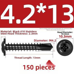 TIANZHUOJINSHU | Galvanized Stainless Steel Self-tapping Screw 410/304