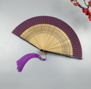 Quạt Gấp Phong Cách Trung Hoa Mùa Hè Cho Nữ Quạt Hanfu Qipao Cổ Điển Màu Trơn Nhỏ Quạt Cầm Tay Bằng Vải Lụa Đỏ Thủ Công