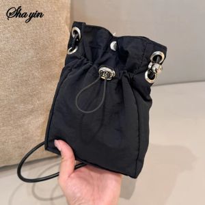 Nylon Crossbody Bag Soft Mini Phone Wallet Multifunctional Square Shoulder Bag Crossbody Purse Canvas Purse Messenger Bag