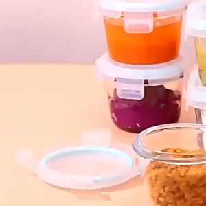 กล่องข้าว กล่องแก้วเก็บอาหารอาหารทารกแช่แข็ง แก้วเก็บอาหาร อาหารทารกแช่แข็ง กล่อง ถ้วยแก้วใส่อาหาร กล่องเก็บอาหารเด็ก storage box for baby