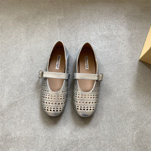 Vintage Hollow Round-toe Mary Jane Shoes