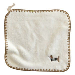 ผ้าขนหนูเช็ดหน้าผ้าขนแกะปะการังนุ่มพิเศษผ้าขนหนูเล็กสำหรับผ้ากันเปื้อนเด็กผ้าเช็ดหน้าปักเด็กหญิงเด็กชายขนาด25ซม.