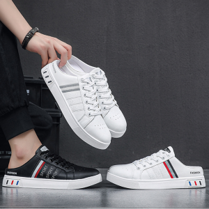 2024 Canvas Half Shoes For Men Casual Half Slippers For Men Slip On Sneakers Shoes for Men Low Cut Loafers Shoes