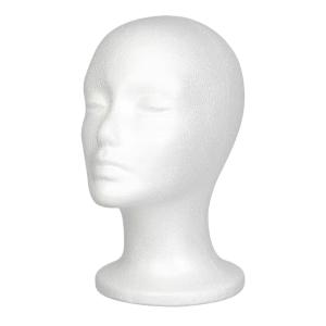 Female Styrofoam Mannequin Manikin Head Model Foam Wig Hair Lightweight Manikin Head Wig Display Stand for Scarves Jewelry Hats