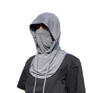 3 in 1 Outdoor Cap Summer UV Protection Motorcycle Riding Sunblock Full Face Cover Neck Protection with Hoodies