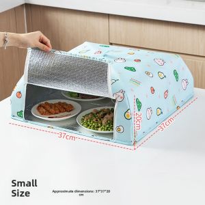 Foldable Kitchen Table Cover Food Waste Dustproof Cover Freshness Preservation Home Use Dining Table Protector Nordic Style