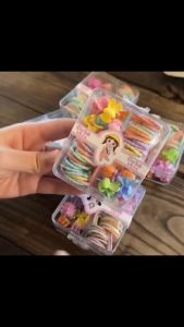 F4 52pcs Set Ikat Rambut Dan Jepit Rambut Anak isi 52pcs Jepitan Poni Rambut Baby HCSB003