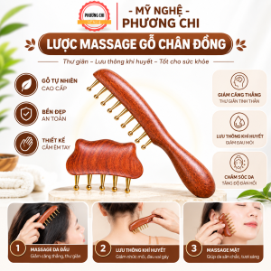 Dụng Cụ Massage Đồng Thau Nguyên Chất Dụng Cụ Diện Chẩn Cạo Gió Massage Mặt Cổ Vai Gáy | Mỹ Nghệ Phương Chi