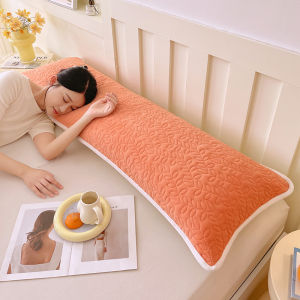 ปลอกหมอนยาวผ้ากำมะหยี่นมเนื้อหนาแบบพันขอบ (ไม่มีไส้หมอน) ปลอกหมอนคู่ ปลอกหมอนสำหรับใช้ในบ้านและโรงแรม