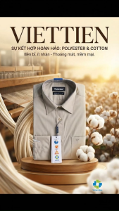 Áo sơ mi Việt Tiến tay dài
