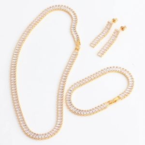 Luxury Cubic Zircon Choker Necklace For Women Rhinestone Tennis Crystal Chain Iced Out Goth Jewelry Collares Gifts Bijoux Femme