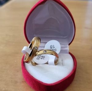 Cincin Titanium Premium Antikarat Perhiasan Cincin Couple Pasangan Free Box