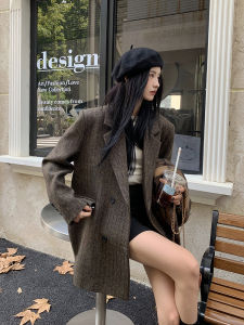 High Quality Retro Herringbone Tweed Blazer
