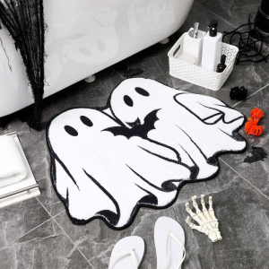 Thảm Trải Sàn Hình Dơi Hoạt Hình Halloween VIKAMA - Thảm Trải Sàn Phòng Tắm Chống Trượt Thấm Nước Sang Trọng Để Trang Trí Nhà Cửa Lối Vào Hiên Nhà Phòng Ngủ