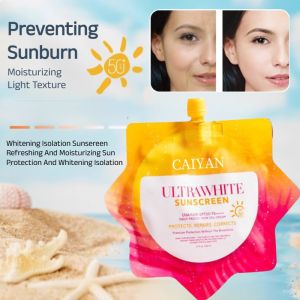 Whitening Sunscreen Female Face Sunscreen Waterproof Sweat Isolation Summer Refreshing Light Water SPF 50 + Sunscreen Milk美白防晒霜